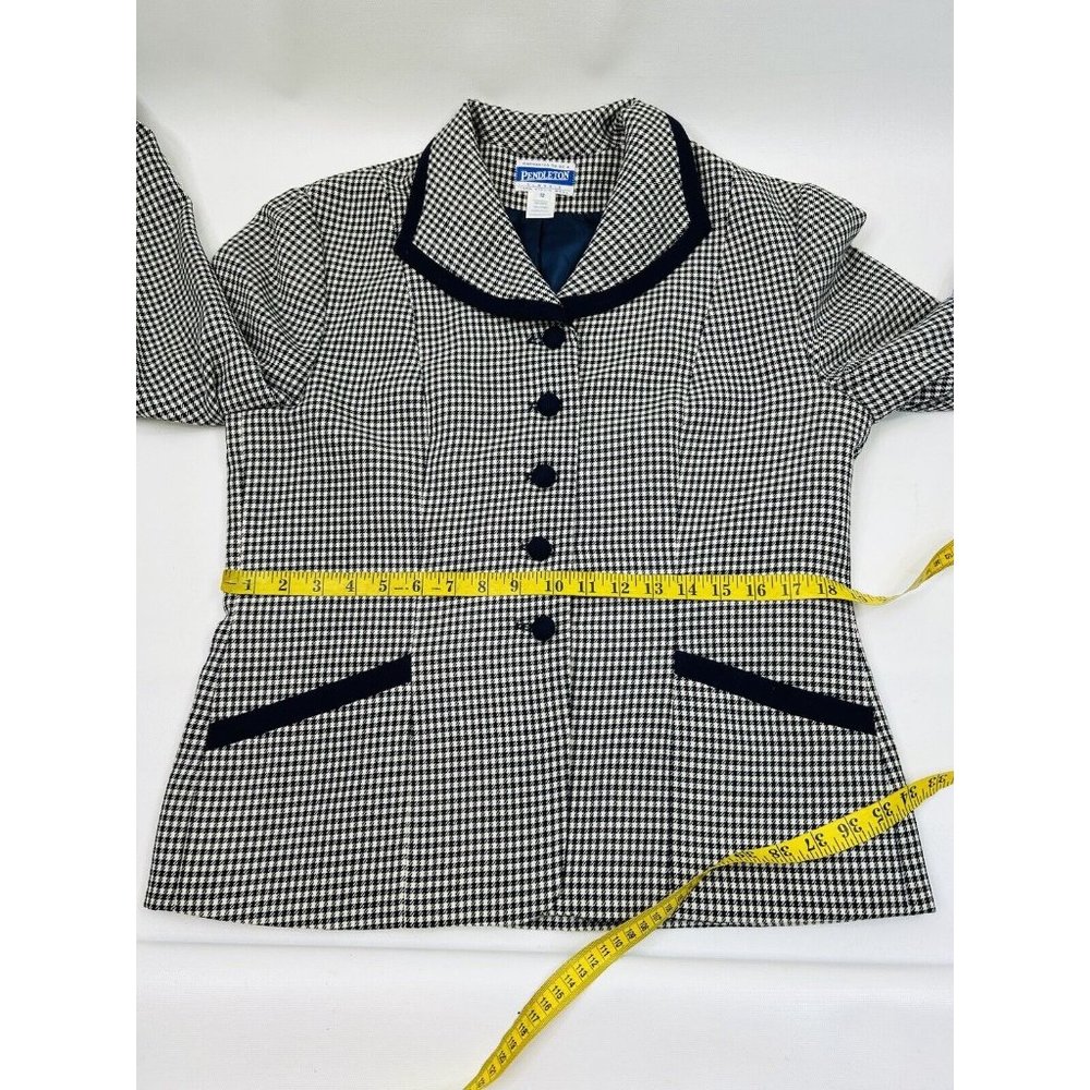 Vintage Pendleton Wool Houndstooth Button Blazer … - image 6